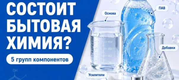 ИЗ ЧЕГО НА САМОМ ДЕЛЕ СОСТОИТ БЫТОВАЯ ХИМИЯ: 5 ОСНОВНЫХ ГРУПП КОМПОНЕНТОВ